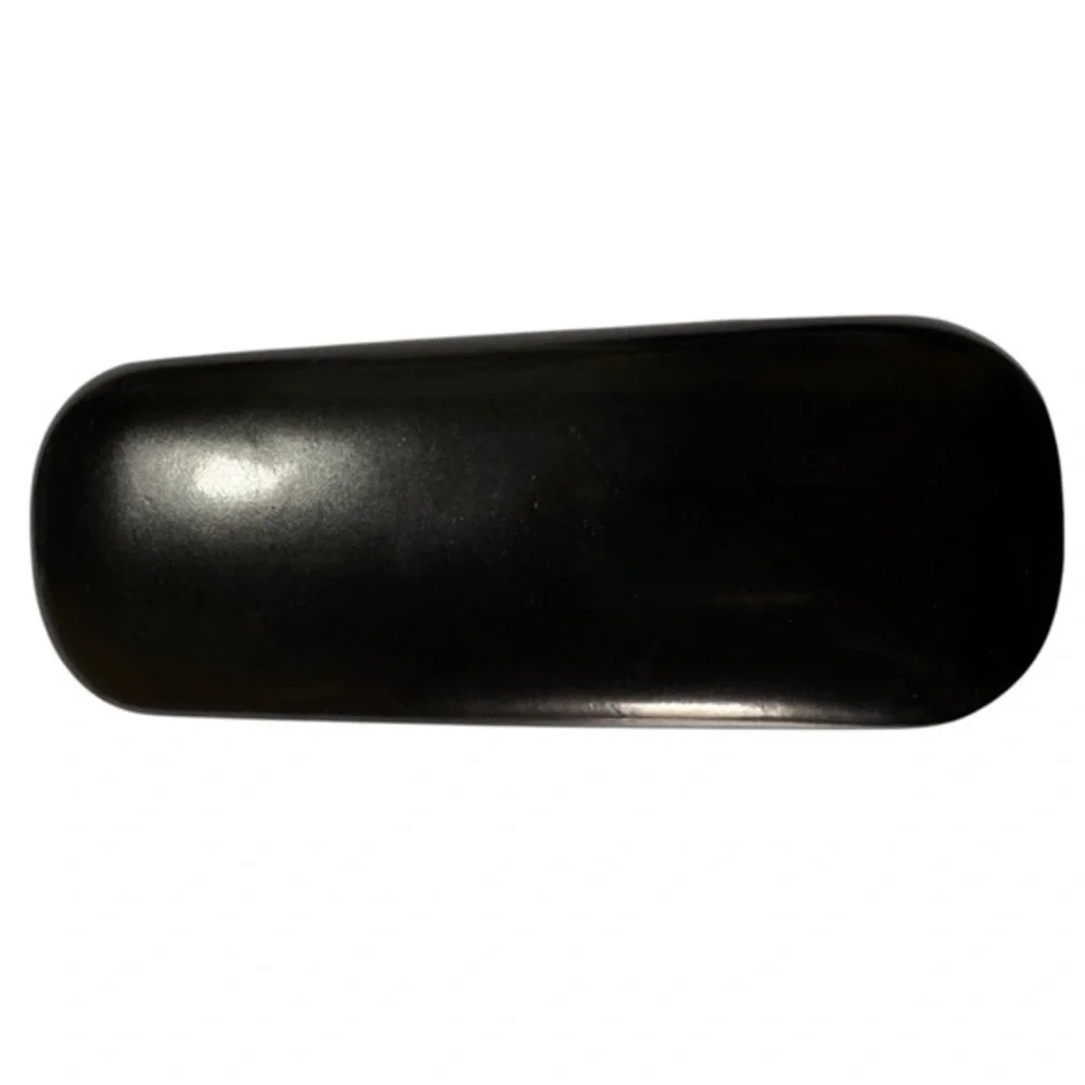 SAKS FIFTH🔥AVENUE Designer Black Leather Hard Clam Shell Eyeglass Sunglass Case